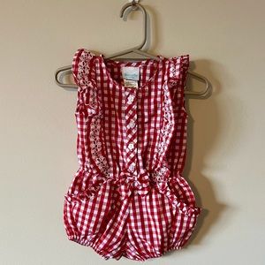 Gingham Summer Girl Romper